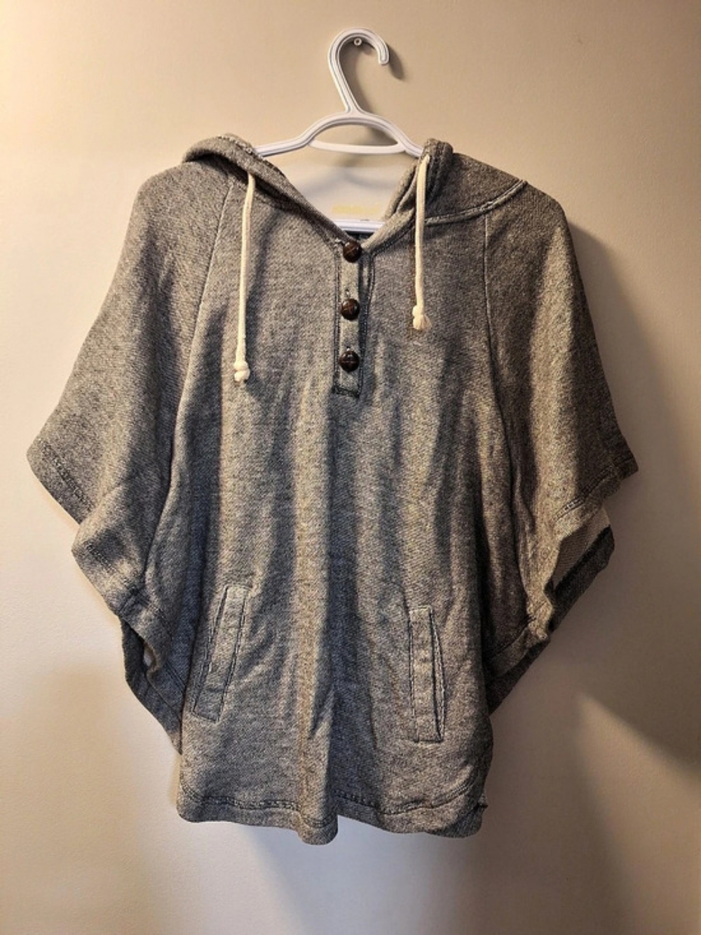 Vintage Women's Gray Hooded Tunic